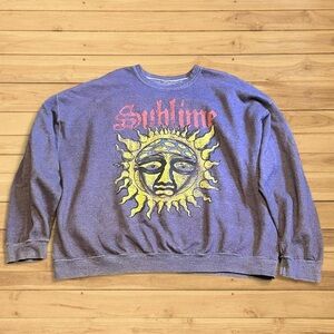 Sublime 1995 Tour 2 Sided Purple Crewneck Sweater S/M (fits like XL)